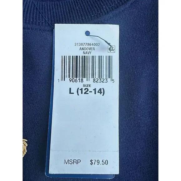 NWT, Girls Ralph Lauren Navy Sweatshirt Polo Bear Dress Size 12-14 - Picture 3 of 5